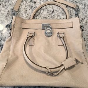 Michael Kors cream tote with shoulder strap